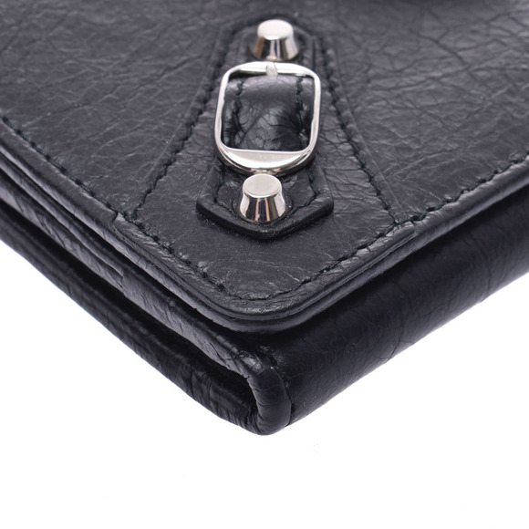 Balenciaga Money Black Leather Long Wallet - Picture 5 of 12